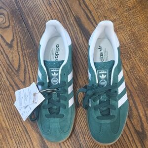 Addidas Green and White Athletic Shoes
